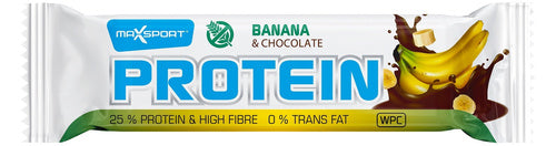 Baton proteinowy WPI bananowy w mlecznej czekoladzie bezglutenowy 50 g - Maxsport