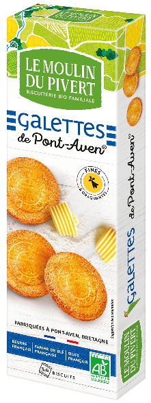 Ciastka maślane bretońskie 100 g - Le Moulin Du Pivert (EKO)