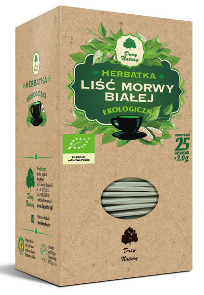 Herbatka liść morwy białej 25 szt. 50 g - Dary Natury (EKO)