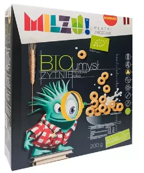 Kółka żytnio owsiane miodowe umysł 200 g - Milzu (EKO)