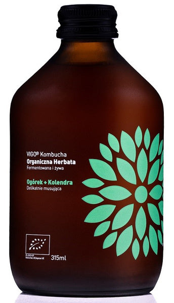 Kombucha z ogórkiem i kolendrą bezglutenowa 330 ml - Vigo (EKO)