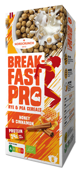 Kulki proteinowe miodowo - Cynamonowe Bio 150 G - Nordcrunch (Breakfast Pro) (EKO)