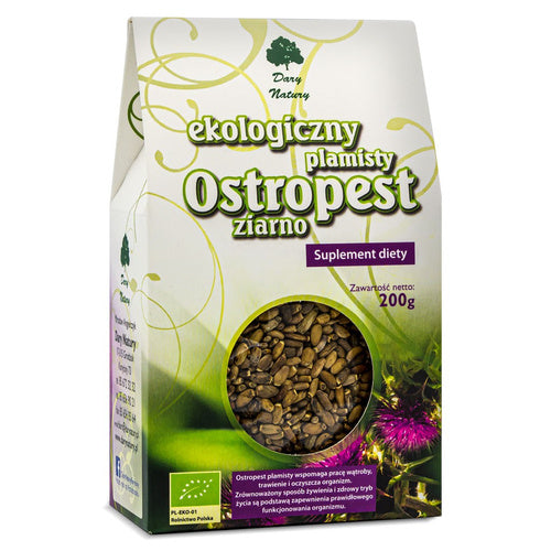 Ostropest plamisty ziarno 200 g - Dary Natury (EKO)