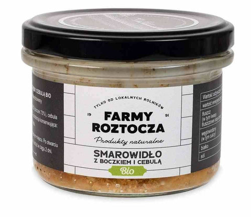 Smarowidło Z Boczkiem I Cebulą Bio 180 G (Słoik) - FARMY ROZTOCZA