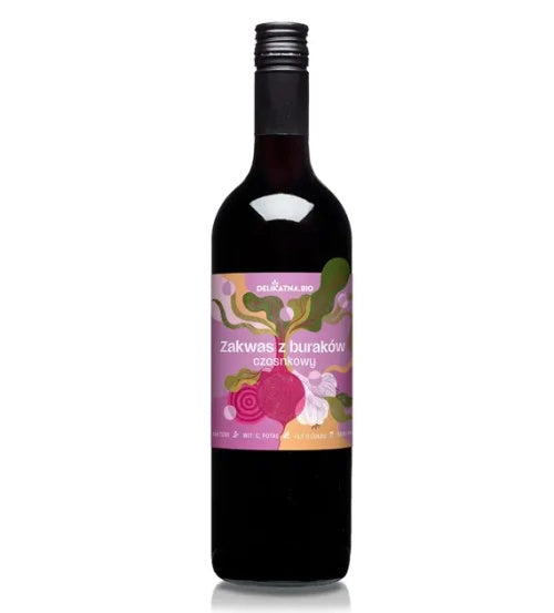 Zakwas z buraków czosnkowy 700 ml - Delikatna (EKO)