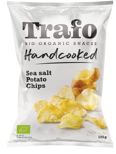 Chipsy ziemniaczane cienko krojone z solą morską 125 g - Trafo (EKO)