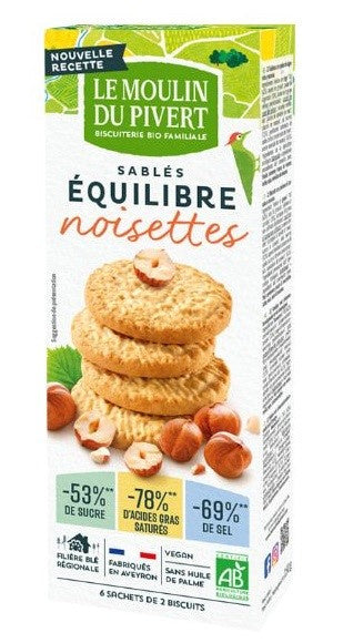 Ciastka z orzechami laskowymi 150 g - Le Moulin Du Pivert (EKO)