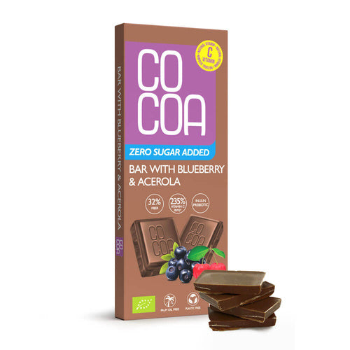 Czekolada jagodowa z witaminą C z aceroli 40 g - Cocoa (EKO)