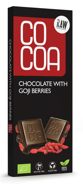 Czekolada surowa z jagodami goji 40 g - Cocoa (EKO)