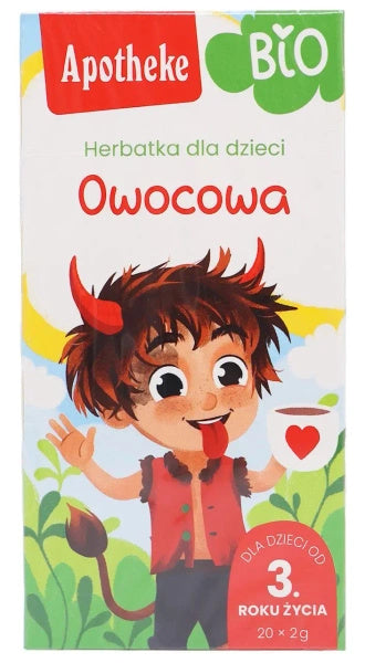 Herbatka dla dzieci owocowa od 9 msc. 20 szt. 40 g - Apotheke (EKO)