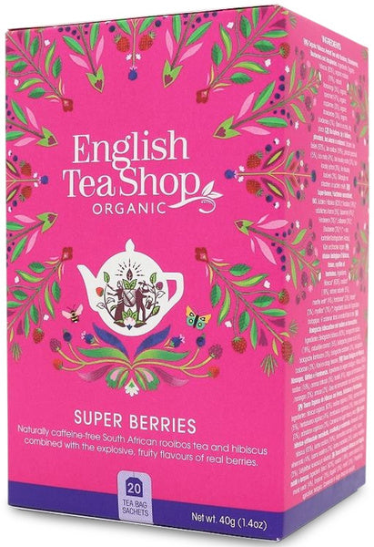 Herbatka z hibiskusem rooibos truskawkami borówkami malinami 20 szt. 40 g - English Tea Shop Organic (EKO)