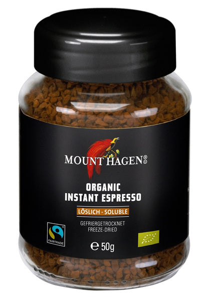 Kawa rozpuszczalna liofilizowana arabica / robusta espresso fair trade 50 g - Mount Hagen (EKO)