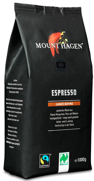 Kawa ziarnista arabica 100 % espresso fair trade 1 kg - Mount Hagen (EKO)