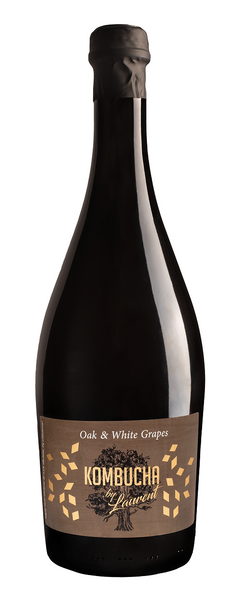 Kombucha szampańska na płatkach dębu o smaku białych winogron 750 ml - Kombucha By Laurent (EKO)