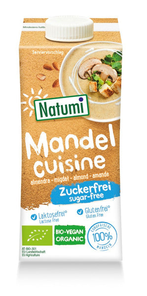 Krem migdałowy do gotowania i pieczenia bez cukru bezglutenowy 200 ml - Natumi (EKO)
