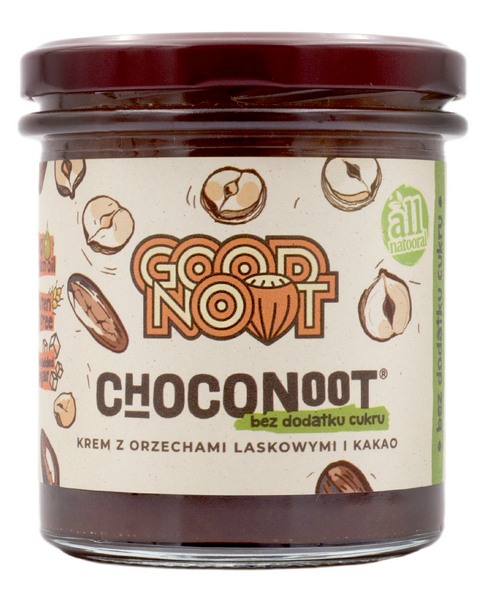 Krem z orzechów laskowych i kakao 330 g - Good Noot