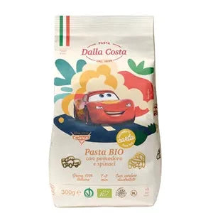 Makaron dla dzieci auta disneya semolinowy trójkolorowy 300 g - Dalla Costa (EKO)
