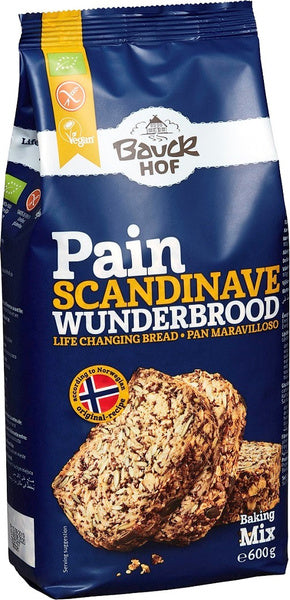Mieszanka do wypieku chleba z mąki owsianej pełnoziarnistej z płatkami owsianymi i nasionami bezglutenowa 600 g - Bauck Hof (EKO)