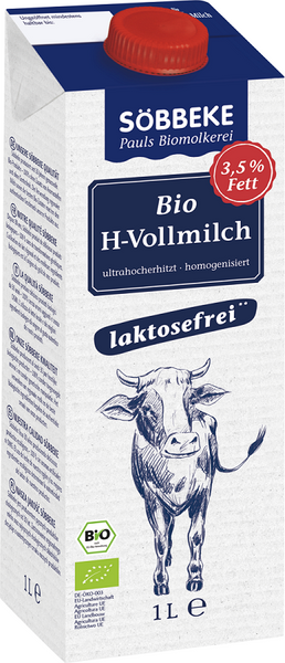 Mleko krowie bez laktozy (3,5 %) 1 l - Sobbeke (EKO)