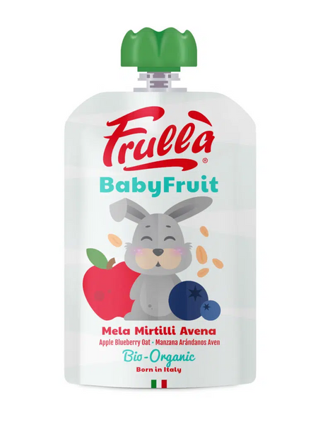 Mus jabłko borówka owies bez dodatku cukru od 6 msc.100 g - Frulla (EKO)
