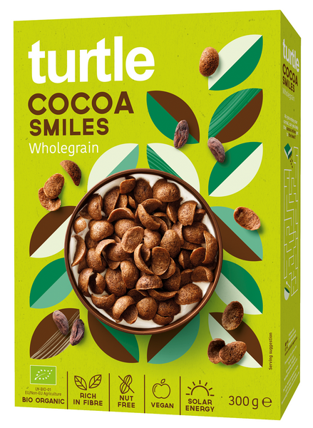 Muszelki kakaowe 300 g - Turtle (EKO)