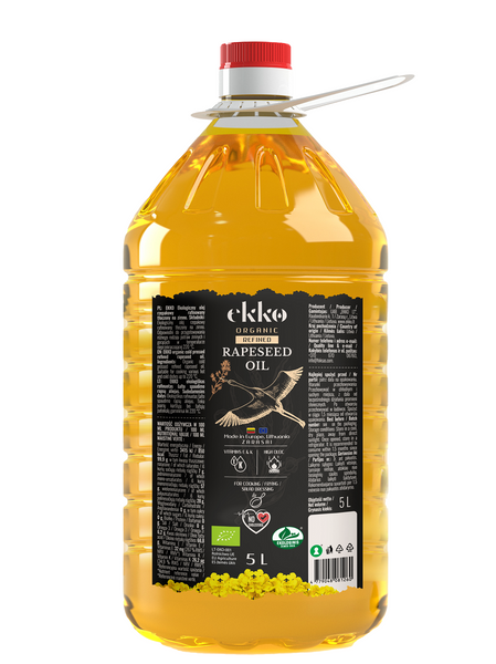 Olej rzepakowy rafinowany tłoczony na zimno omega 3 5 l - Ekko (EKO)