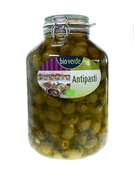 Oliwki zielone nadziewane czosnkiem 4,75 kg - Bio Verde (EKO)