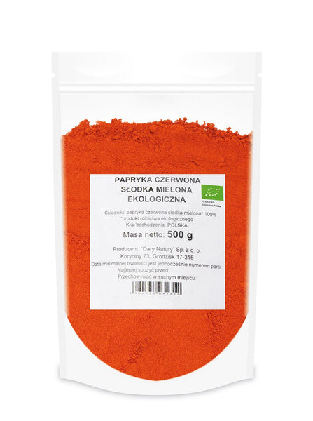 Papryka słodka mielona 500 g - Dary Natury (EKO)