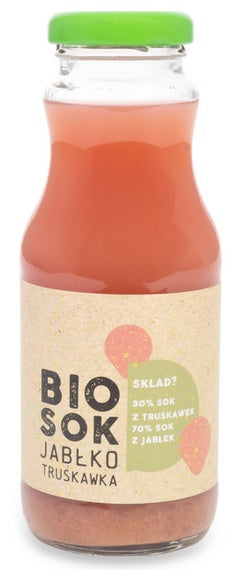 Sok jabłkowo truskawkowy NFC 250 ml - Owocowe Smaki (EKO)